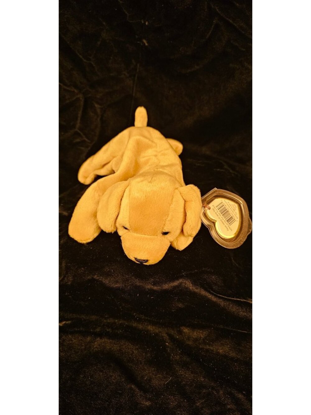 Ty Beanie Baby Fetch Golden Puppy Plush 1997 With Heart Hang Tag Collectible